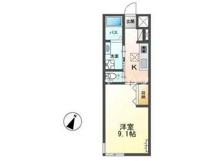 ROYAL STAGE(1K/1階)の間取り写真