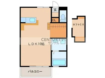 アルテイーストタワー(ワンルーム/4階)の間取り写真