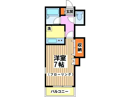 フォルム・K(1K/2階)の間取り写真