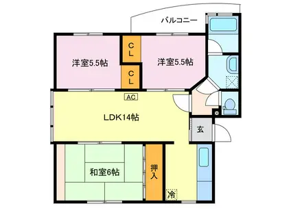 グラン菱池(3LDK/1階)の間取り写真