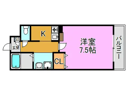 フェアライフII(1K/2階)の間取り写真