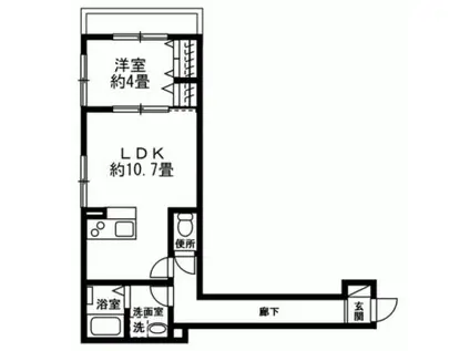 サンスクミ(1LDK/2階)の間取り写真