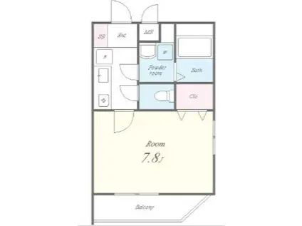 ミリアビタNO21(1K/2階)の間取り写真