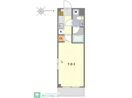 MAJORLAND TACHIBANA(1K/5階)の間取り写真