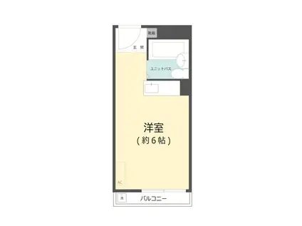 アリヴィオ横浜南(ワンルーム/2階)の間取り写真