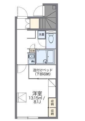 レオパレスたちばな II(1K/1階)の間取り写真