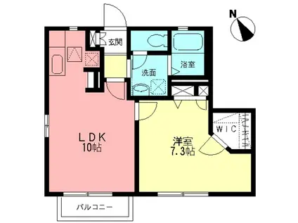 CASA TSUZUKI(1LDK/1階)の間取り写真