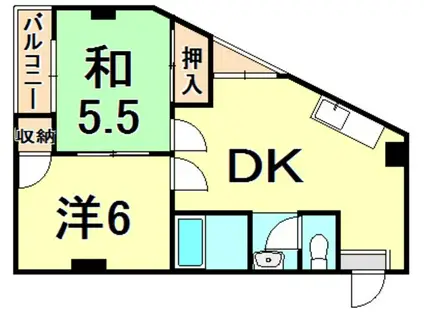 メゾン恵美(2DK/2階)の間取り写真