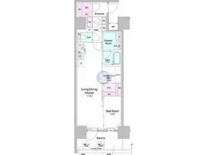 コンフォリア・リヴ北久宝寺Q(1SLDK/6階)の間取り写真