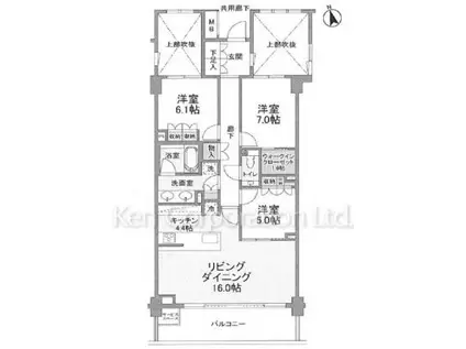 東京メトロ日比谷線 広尾駅 徒歩12分 5階建 築12年(3LDK/2階)の間取り写真