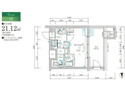 MIND MUSASHI-NAKAHARA(1K/5階)の間取り写真