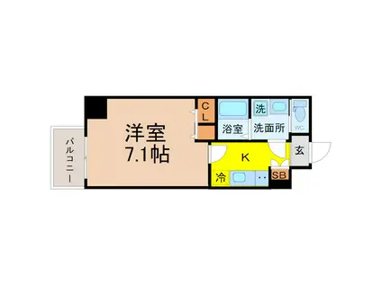 LA DOUCEUR今池南(1K/10階)の間取り写真