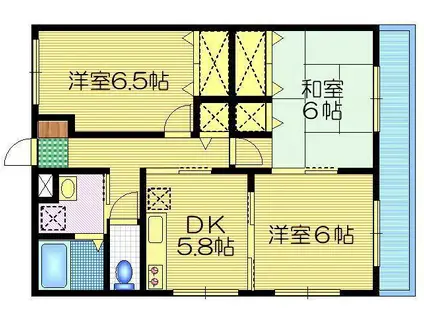 ボアソルテ I(3DK/1階)の間取り写真