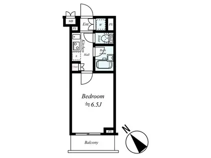 ルーブル桜台(1K/1階)の間取り写真