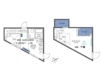 ヴァンテジオ目黒UNO ヴァンテジオ目黒ウノ(1DK/B1階)の間取り写真