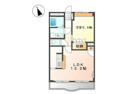 パロ・アルトA(1LDK/1階)の間取り写真