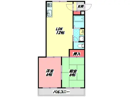 エクセルII(2LDK/2階)の間取り写真