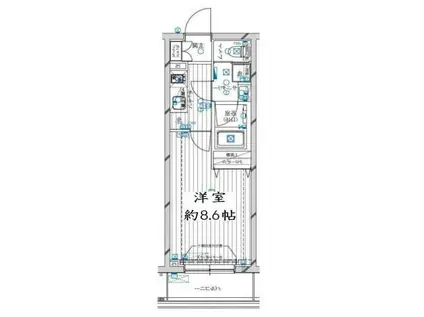 REGALIZ新宿落合(1K/3階)の間取り写真