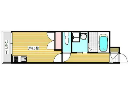 ヘーベルメゾン東上町(ワンルーム/3階)の間取り写真