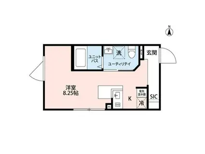 UCM SHIMOKITAZAWA(ワンルーム/2階)の間取り写真