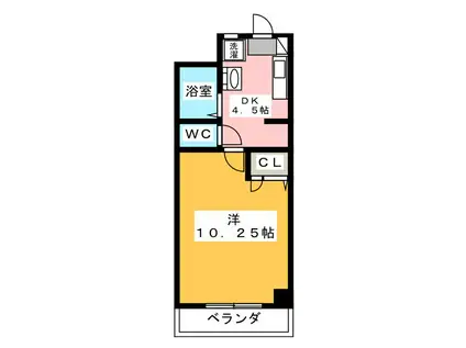メゾン清里(1K/5階)の間取り写真