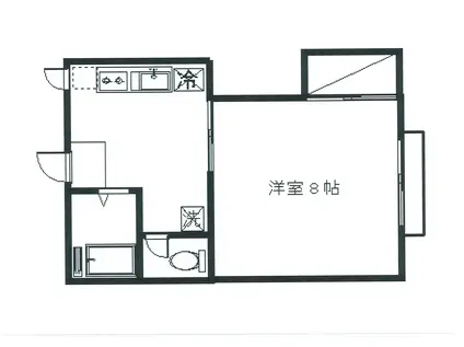 メゾン小萩(1K/1階)の間取り写真