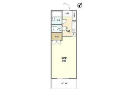 アイコート早稲田(1K/4階)の間取り写真