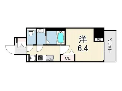 CREST TAPP DITA 神戸西パークフロント(1K/15階)の間取り写真