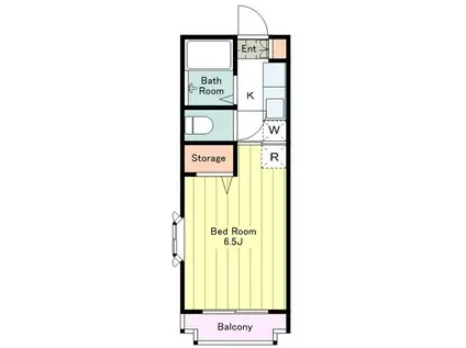 アイレックス三芳(1K/1階)の間取り写真