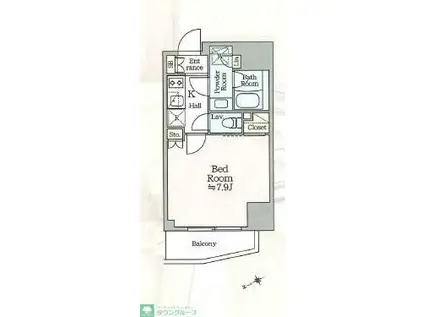 アイルグランディール池袋(1K/3階)の間取り写真