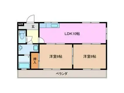 プルミエレーヴ(2LDK/3階)の間取り写真