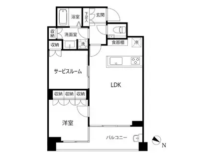 フィールド川和(2LDK/1階)の間取り写真