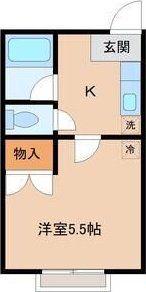 コートパレス千代田(1K/2階)の間取り写真