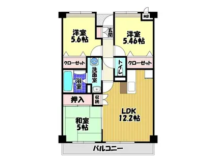 TO U 狭山(3LDK/2階)の間取り写真