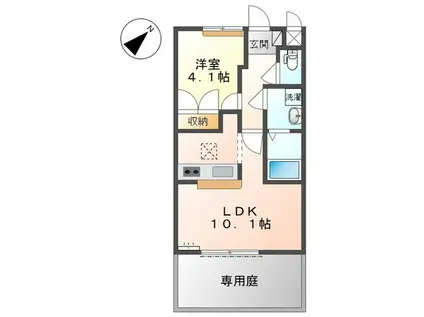 エトワールシャトー(1LDK/1階)の間取り写真