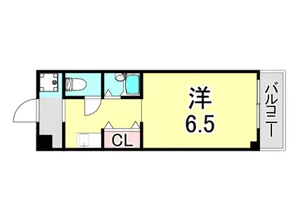 ブリランテ神戸マグノリアコート(1K/2階)の間取り写真