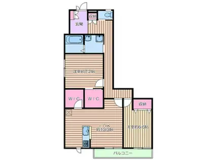 プチ・フォンテーヌ(2LDK/2階)の間取り写真