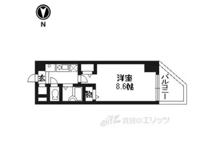 プラネシア星の子京都駅前(1K/8階)の間取り写真