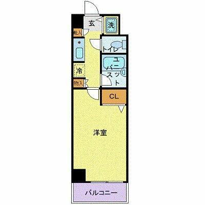 CITY SPIRE国分寺(1K/4階)の間取り写真