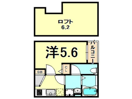 GRAND JETE立花 (1K/1階)の間取り写真