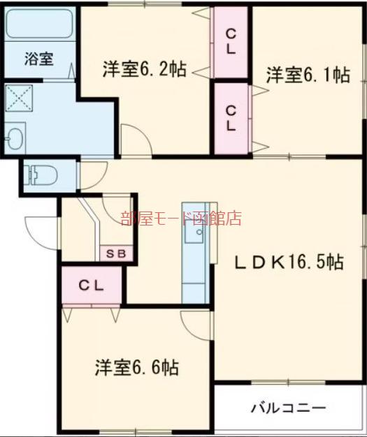 セゾンクレールAOYAGI 1(3LDK/4階)の間取り写真