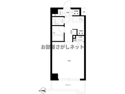 ルーブル高田馬場参番館学生・社会人にオススメ初期(1K/1階)の間取り写真