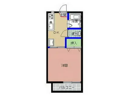 さくらハイツ(1K/2階)の間取り写真