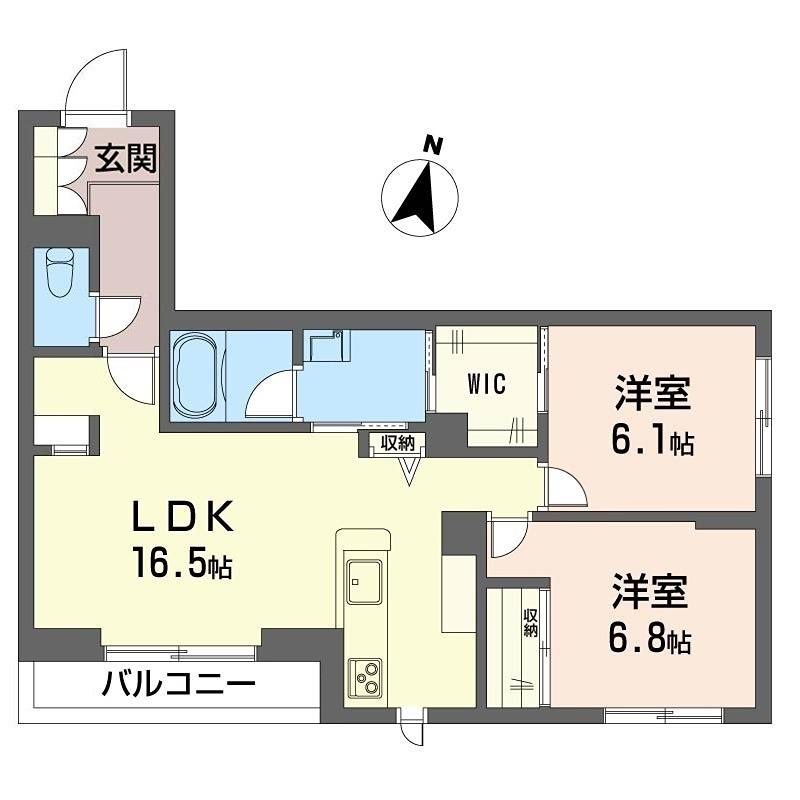 モハ セレーノ(2LDK/3階)の間取り写真
