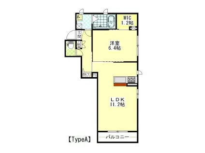 ICT レフィシアI番館(1LDK/2階)の間取り写真