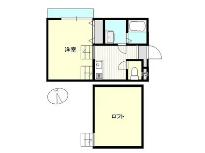 コンフォーレVII番館(1K/2階)の間取り写真