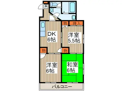 第8池田マンション(3DK/3階)の間取り写真