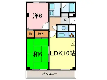 RELIEF宝塚(2LDK/1階)の間取り写真