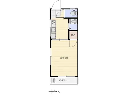 勝川コーポ(1K/2階)の間取り写真