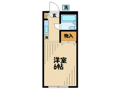 パークサイドハイツ(1K/2階)の間取り写真